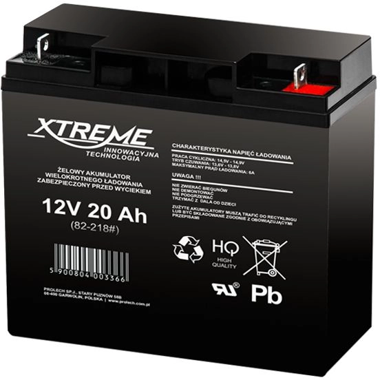 Gel battery 12V 20Ah XTREME 82-218#
