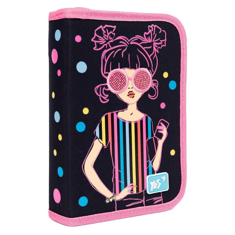 Formal pencil case with two flaps