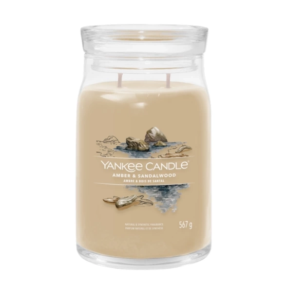 Yankee Candle Amber  Sandalwood wax candle
