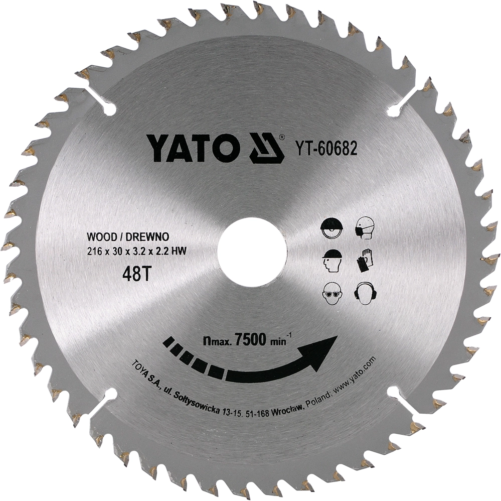YATO PIŁA TARCZOWA WIDIOWA 216 x