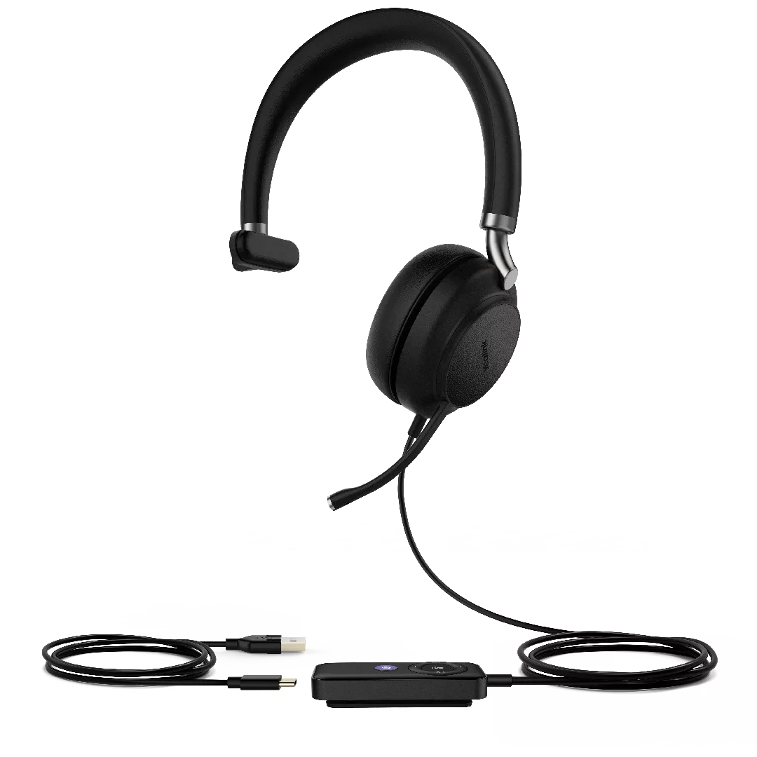 Yealink UH38 Mono Teams Austiņas Vadu &amp; Bezvadu Birojs / zvanu centrs Bluetooth Melns
