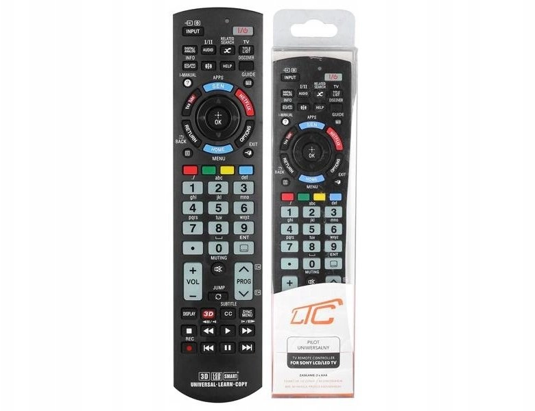 Universal remote control for LCD/LED TV