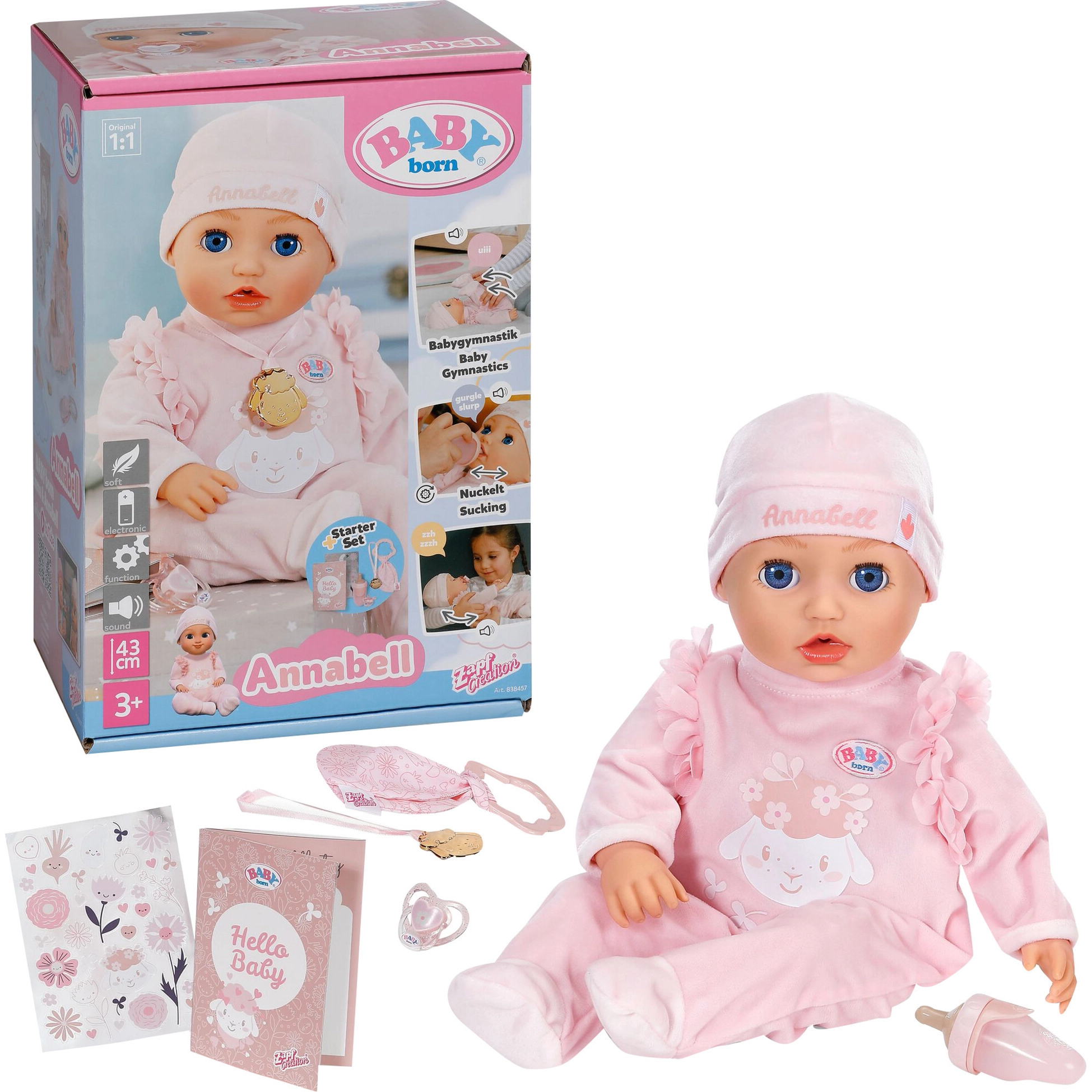 ZAPF BABY born Annabell 43cm 838457