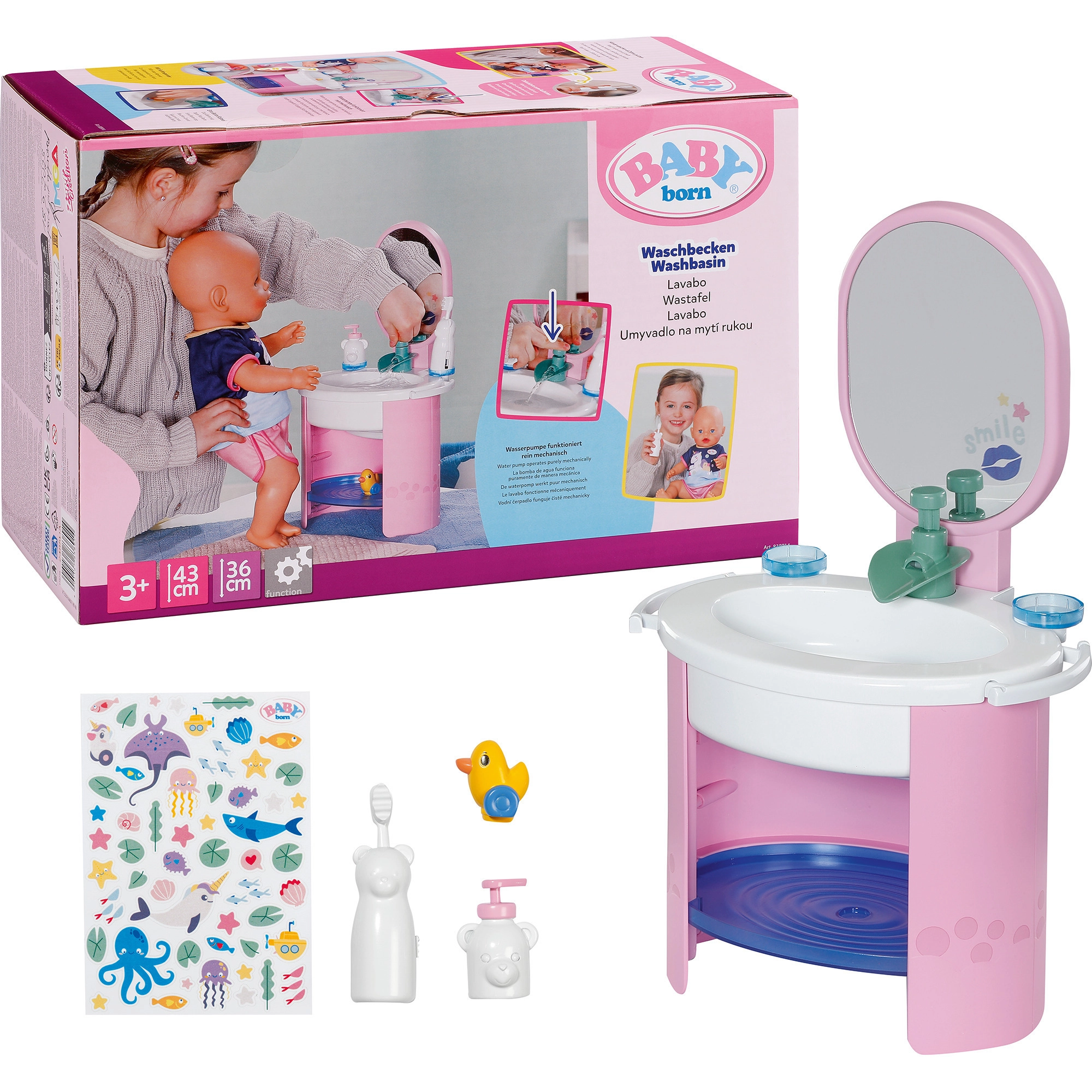 Zapf BABY born @ Washbasin doll
