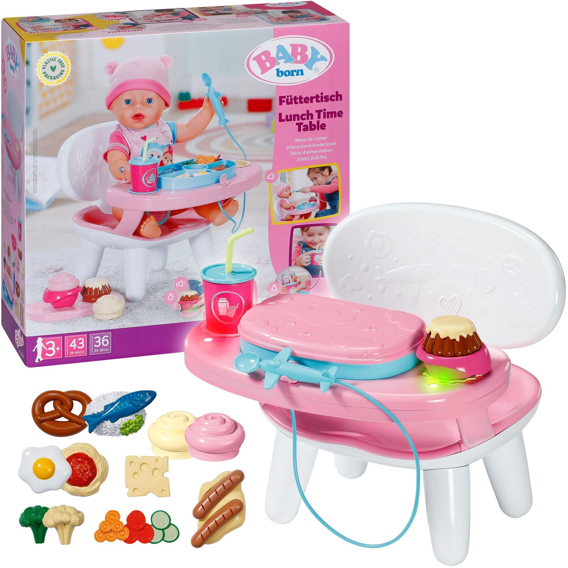 Zapf BABY born Lunchtime Table doll