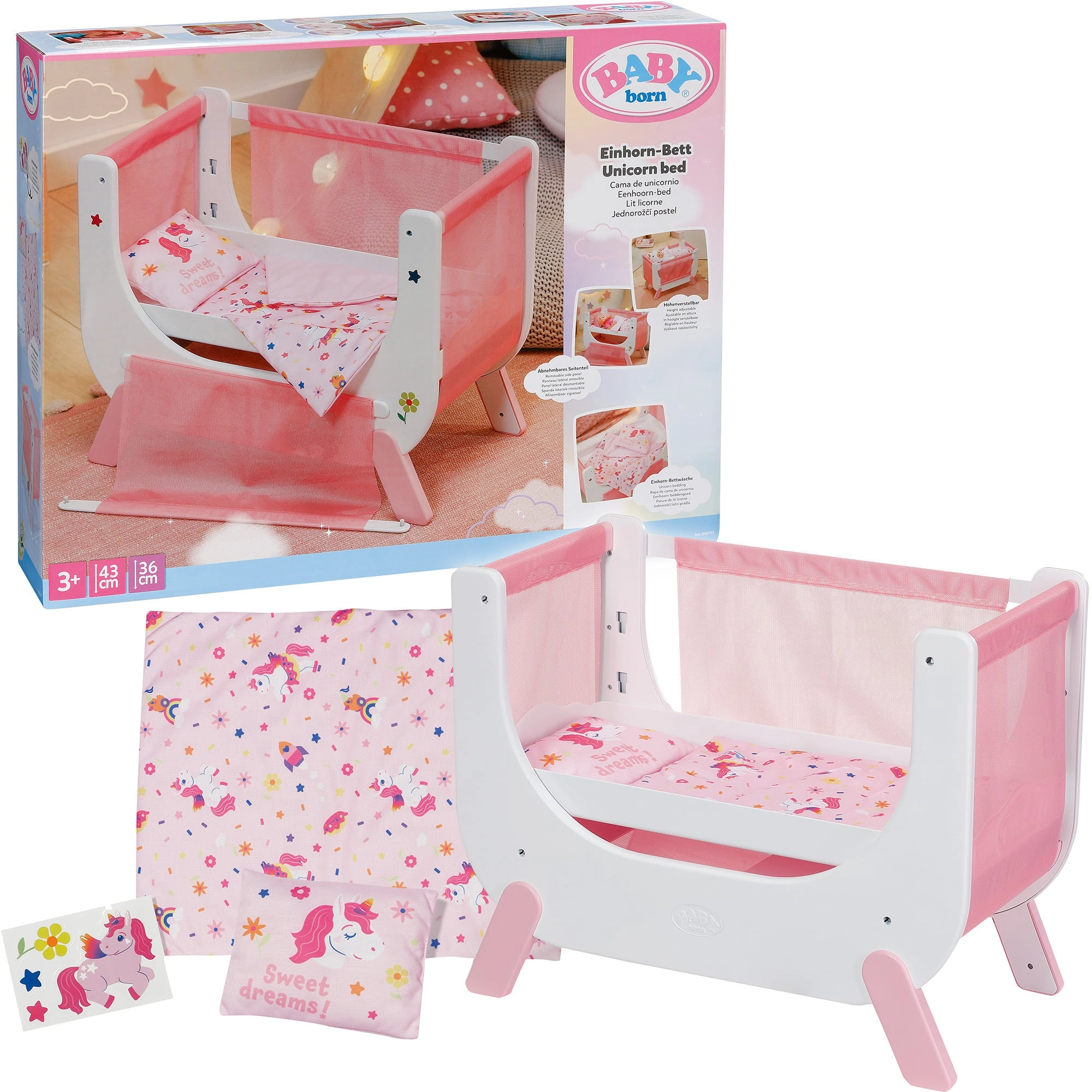 BABY born Unicorn Bed Leļļu gulta/bērnu