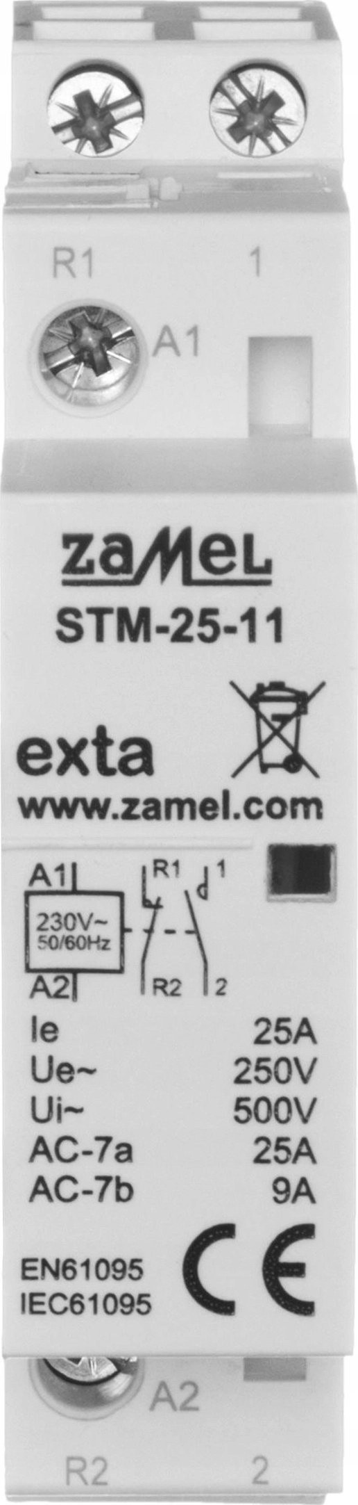 Zamel Modular installation contactor 25A 1Z+1R