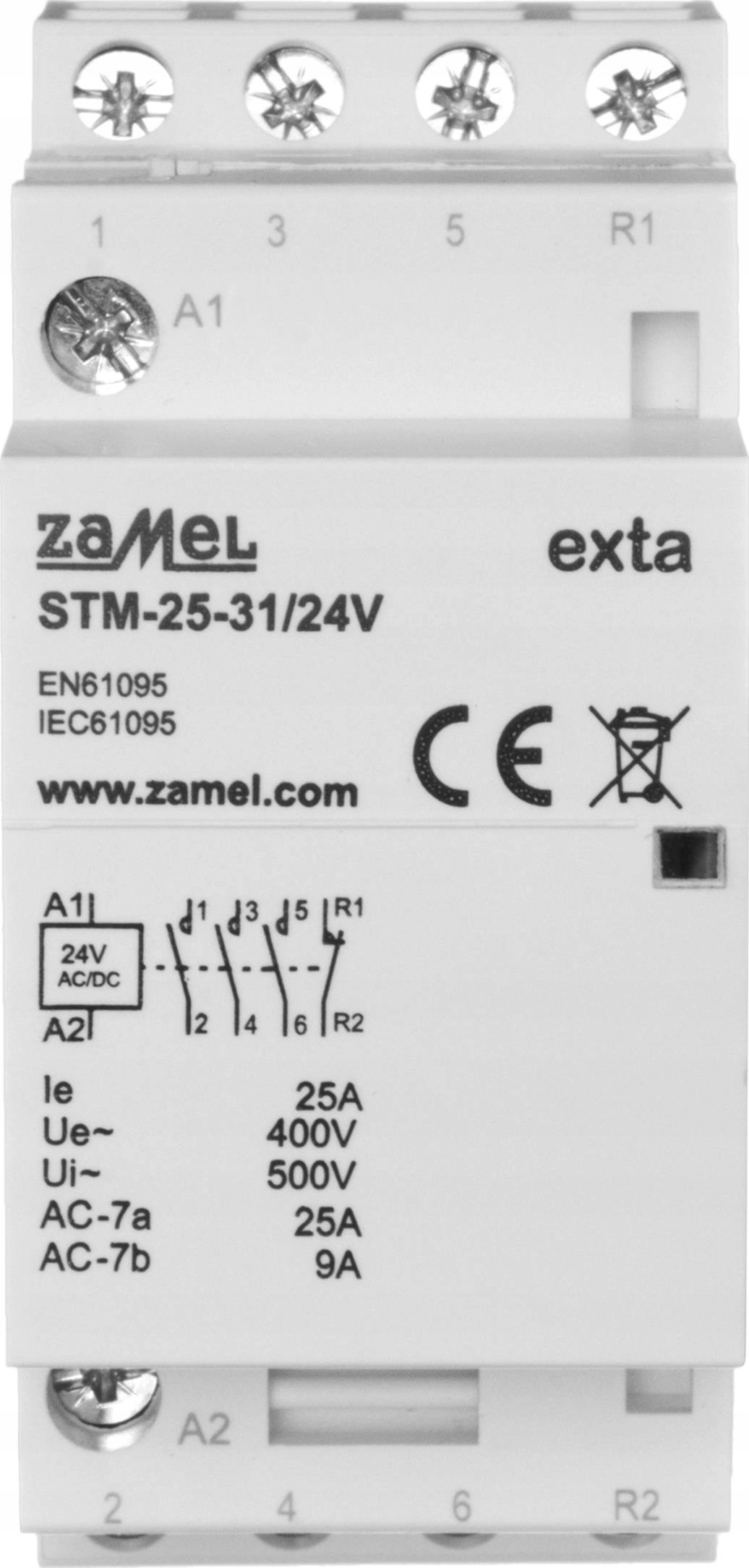 Zamel Modular installation contactor 25A 3Z+1R
