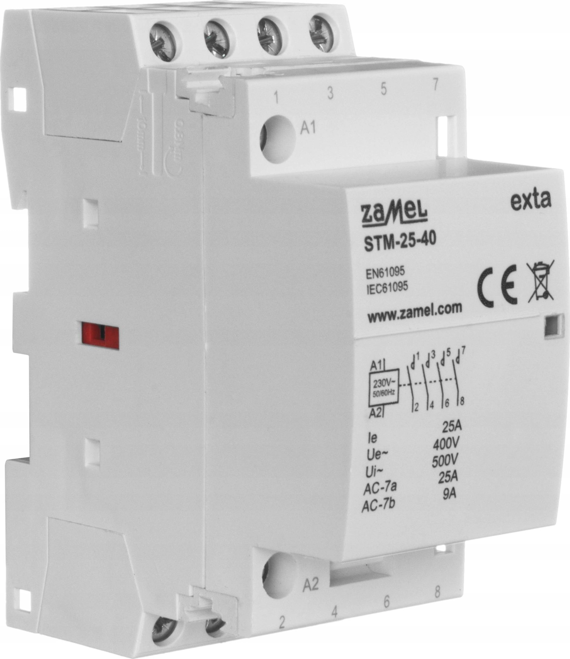 Zamel Modular installation contactor 25A 4Z