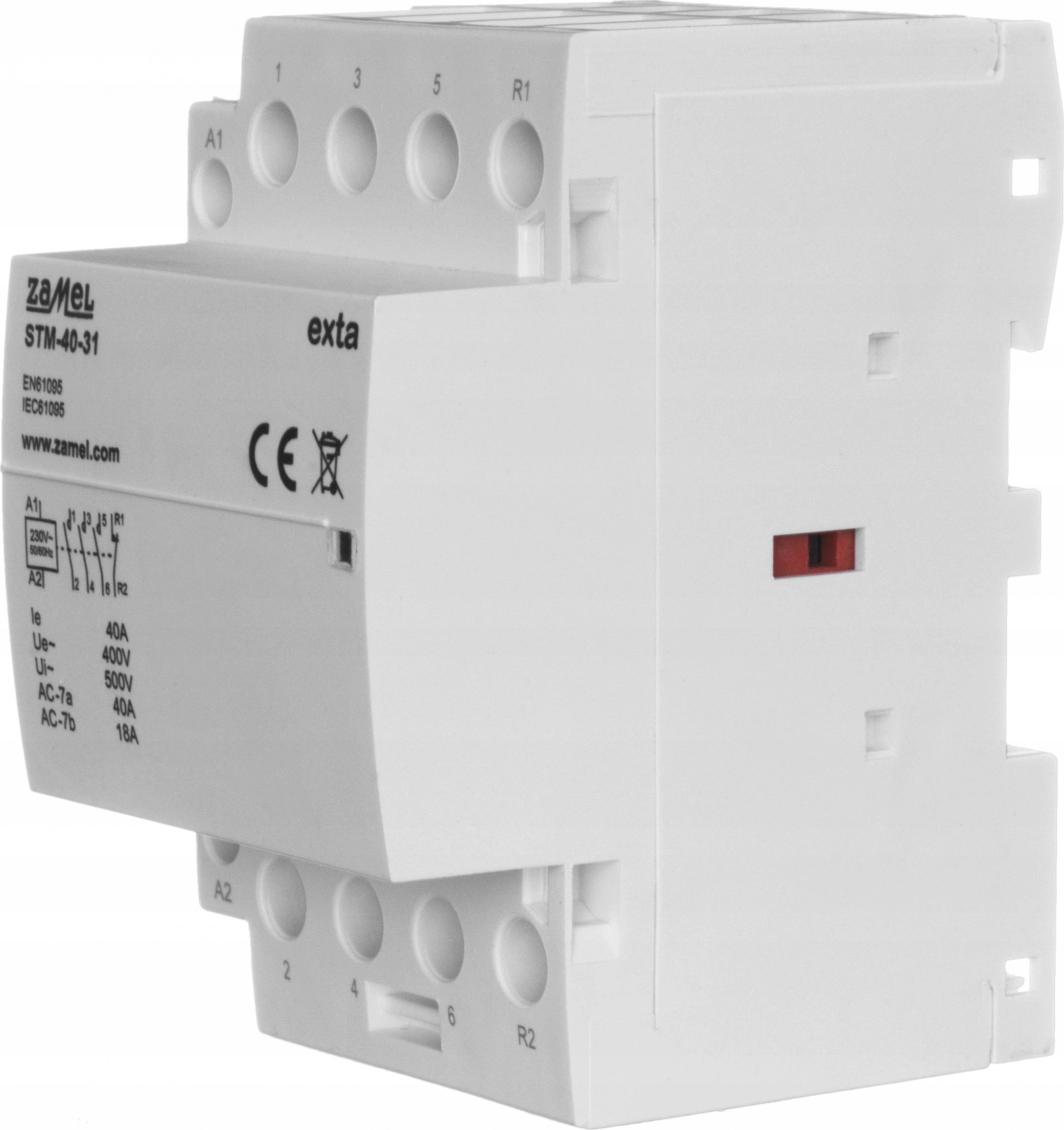 Zamel Modular installation contactor 40A 3xZ+1R