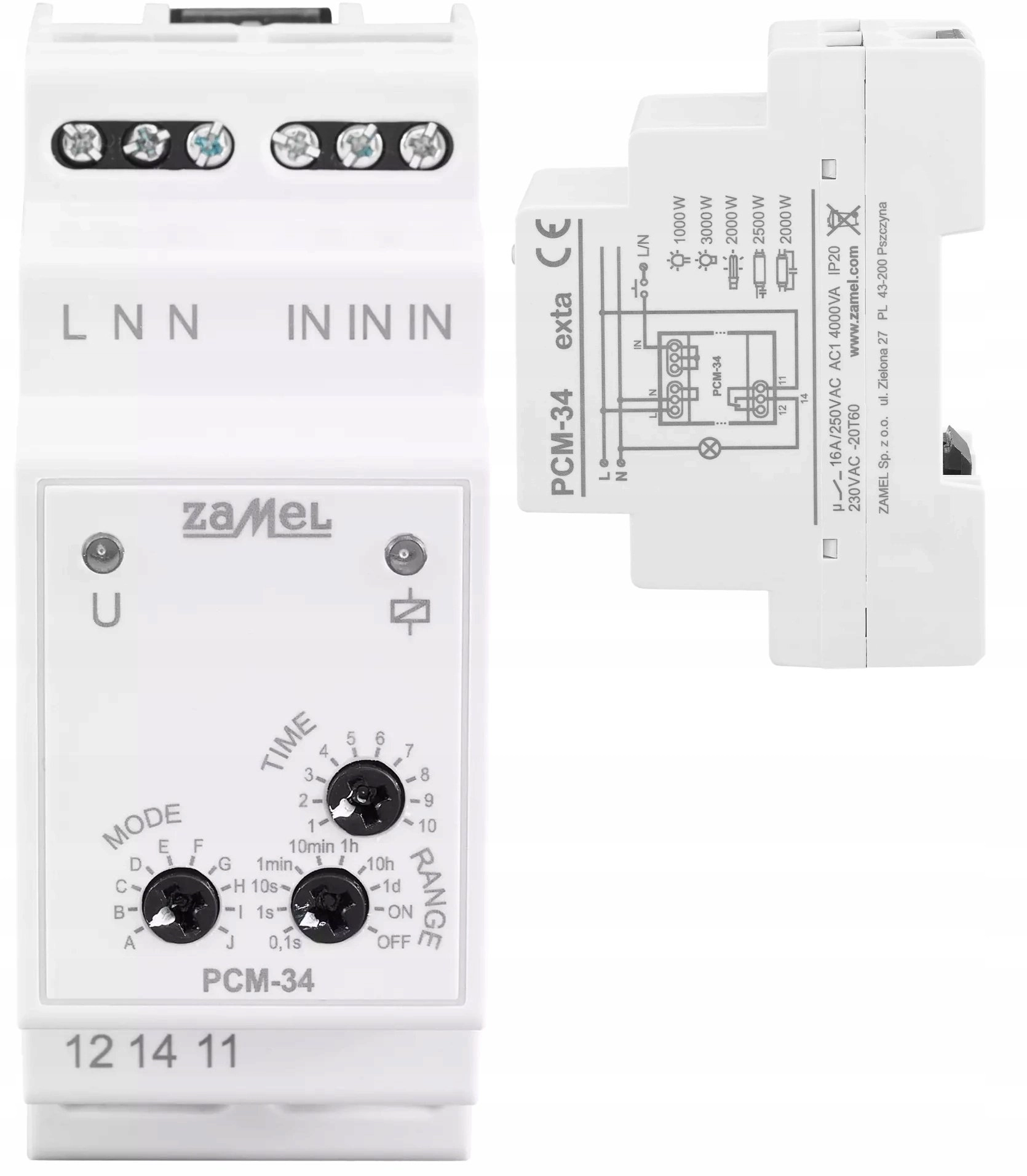 Zero-switched time relay multifunctional 230V AC
