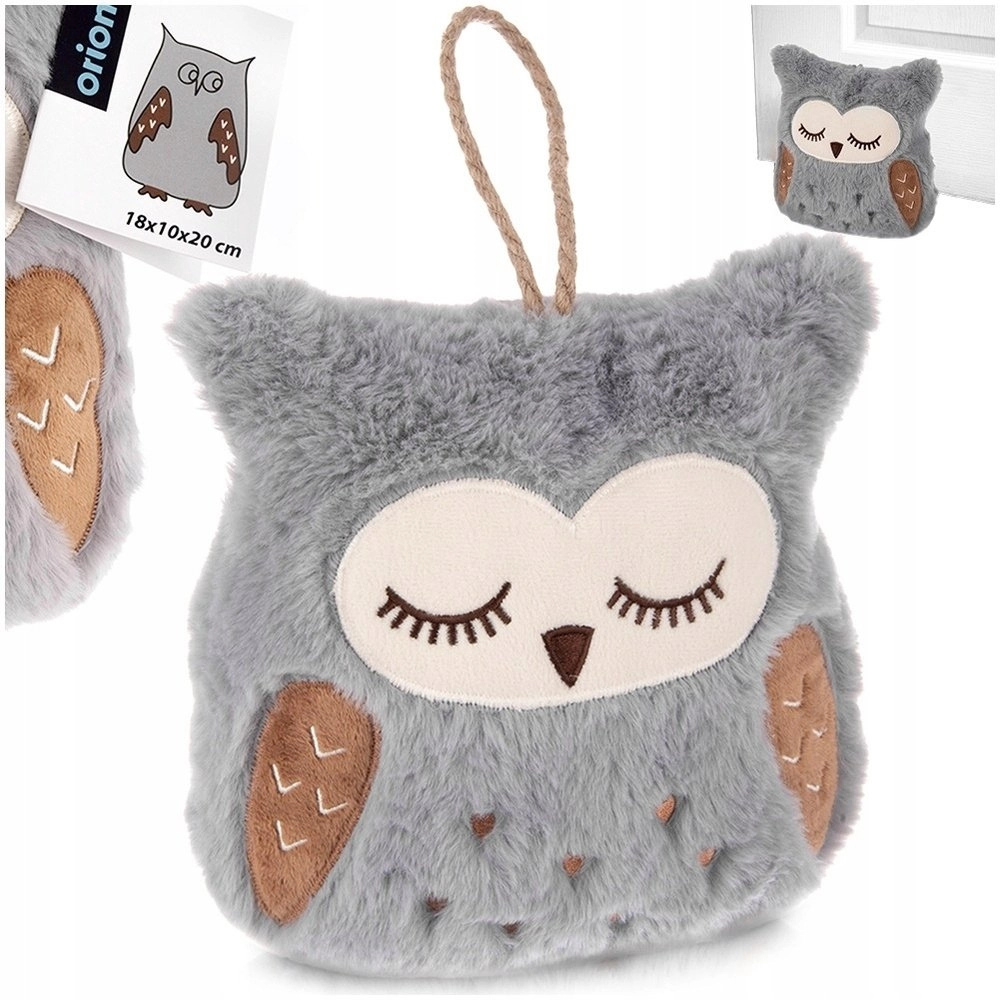 Zeller Door stopper gray OWL 18x10x20