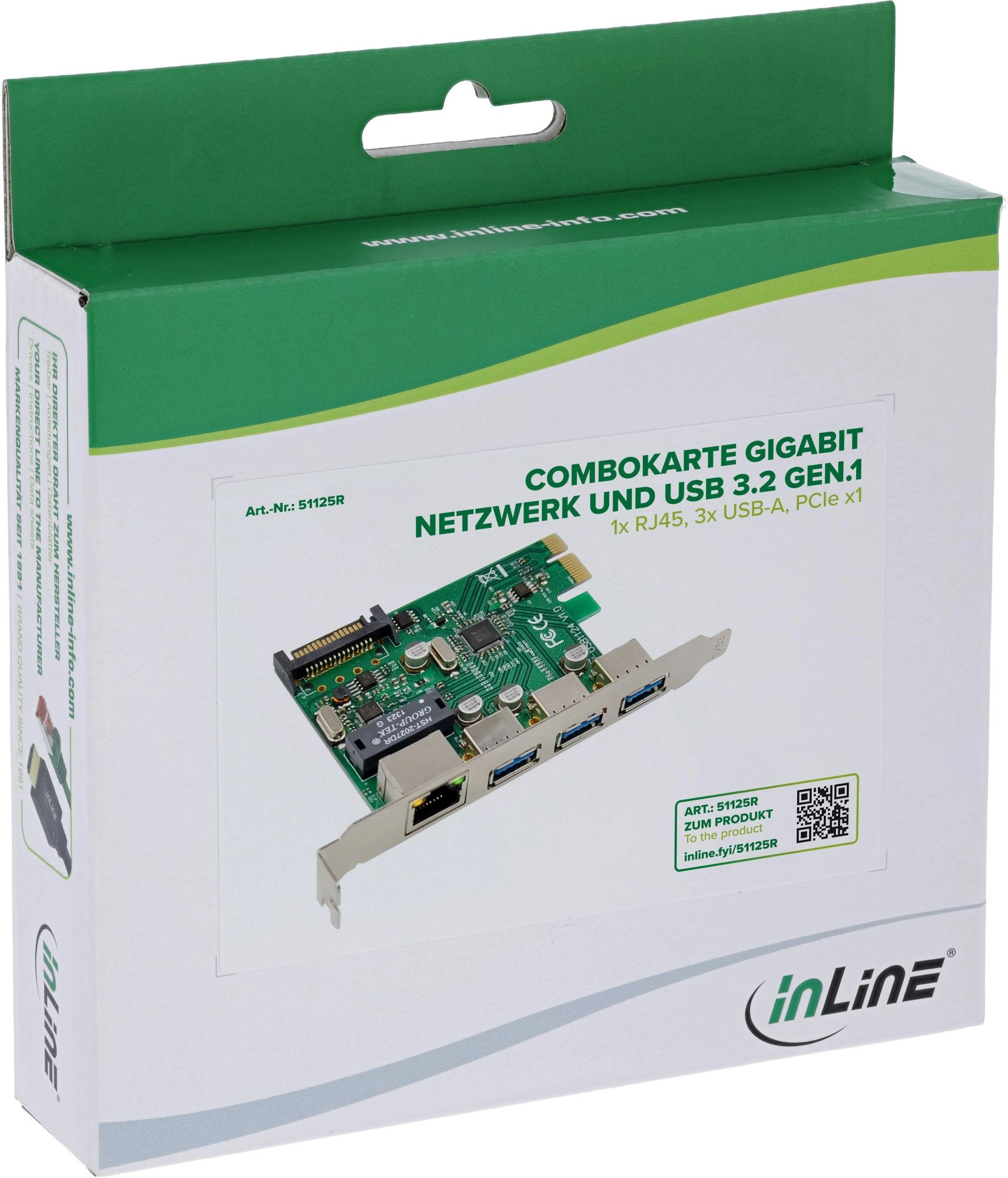 InLine combo card Gigabit network and