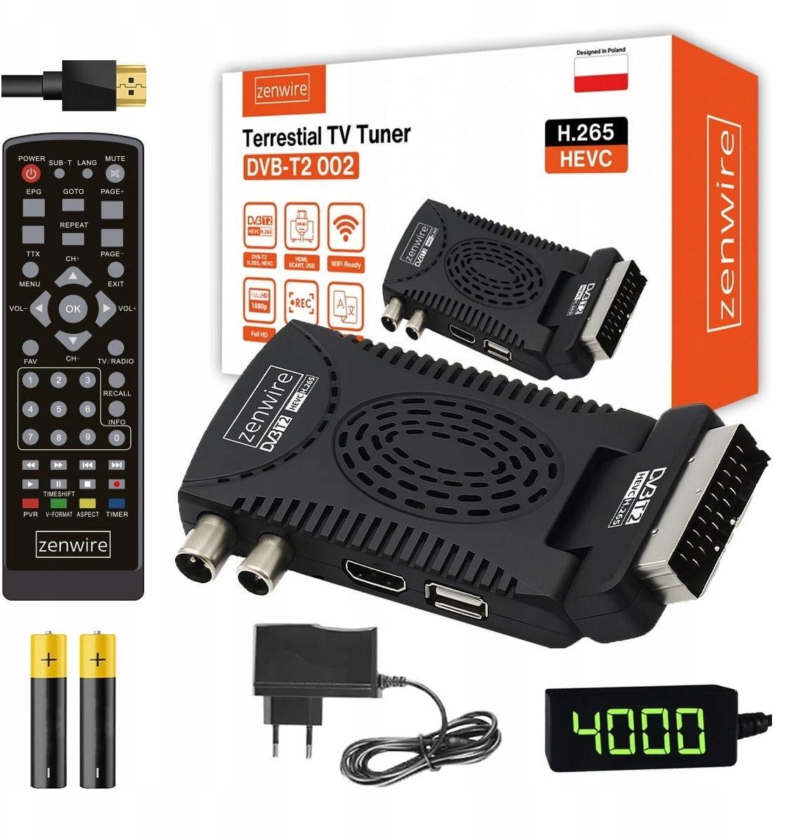 DVB-T2 HEVC H.265 WiFi Terrestrial