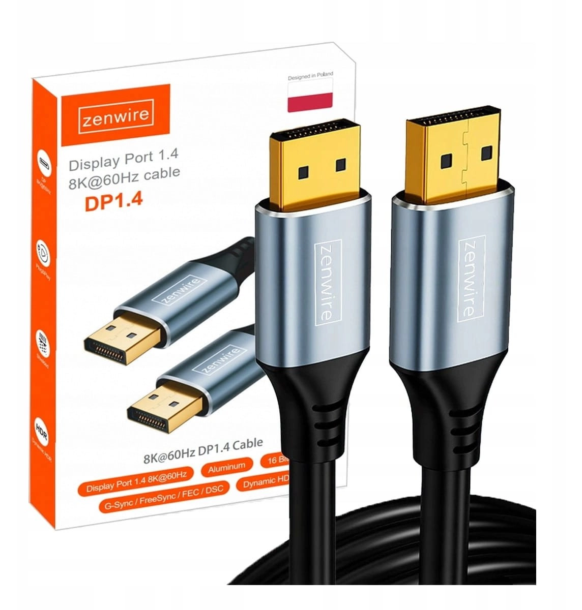 DisplayPort 1.4 Cable Adapter Cable