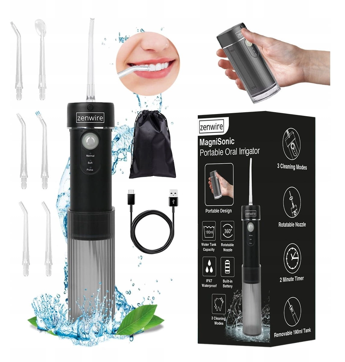 Zenwire Irrigator Portable Cordless Dental Oral