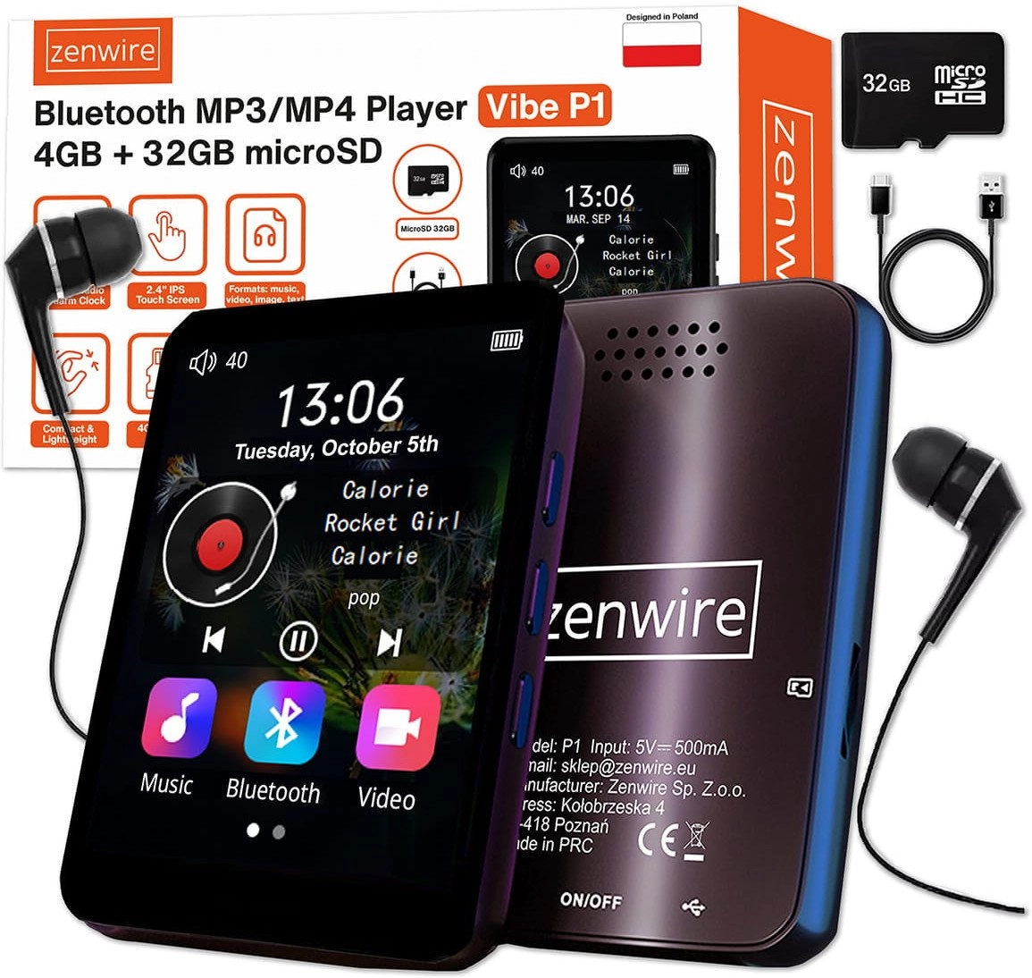 Portable MP3 MP4 Player Bluetooth FM