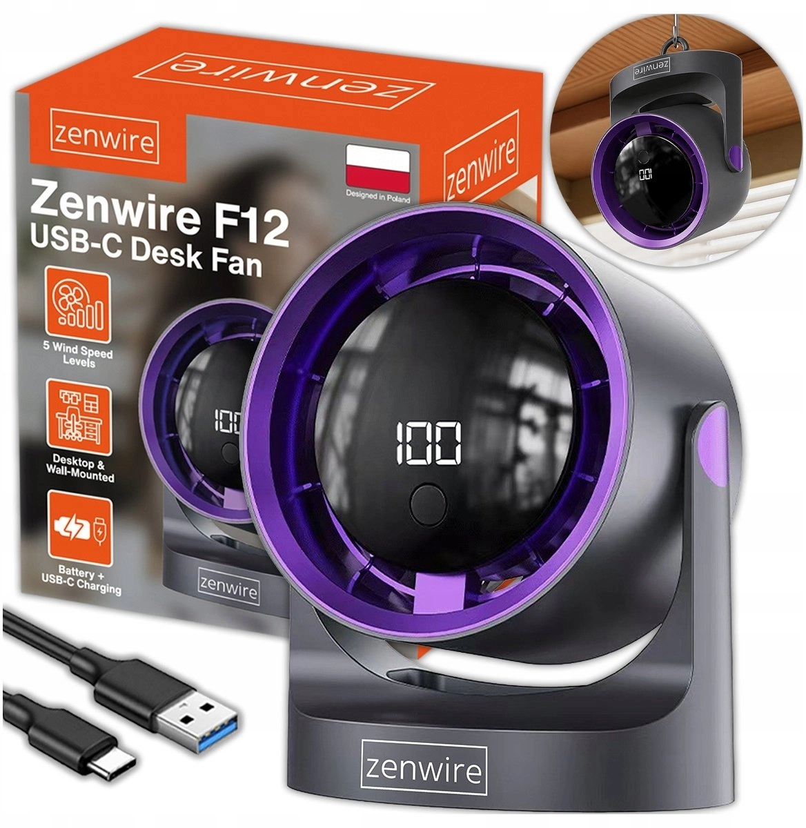 Zenwire Mini Fan Small Fan Desk