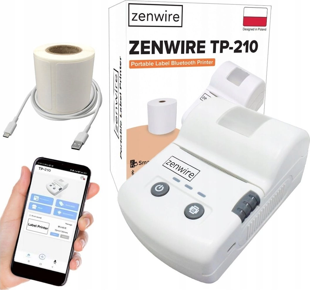 Mini Sticker Label Printer Portable Thermal