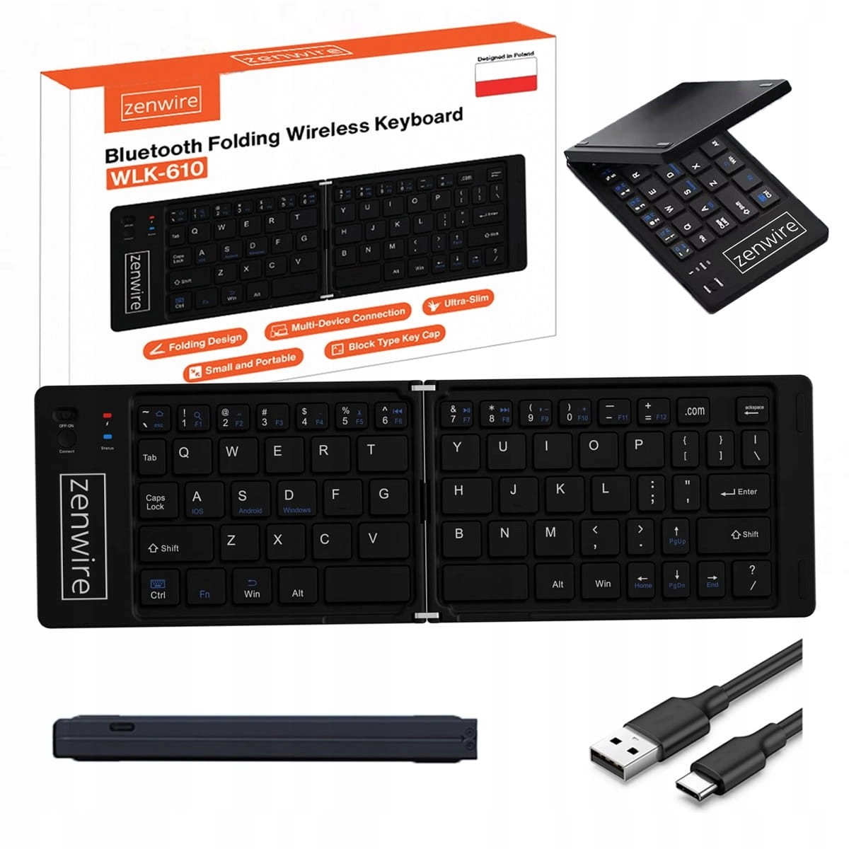 Foldable Mini Wireless Bluetooth Keyboard for