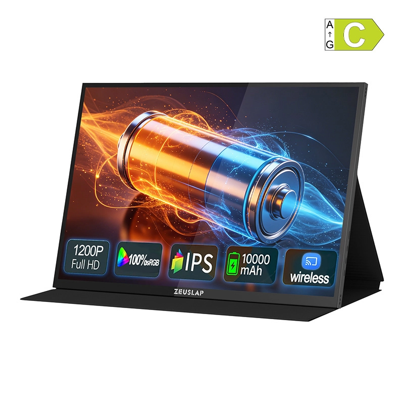 ZEUSLAP P16BT portable monitor with a