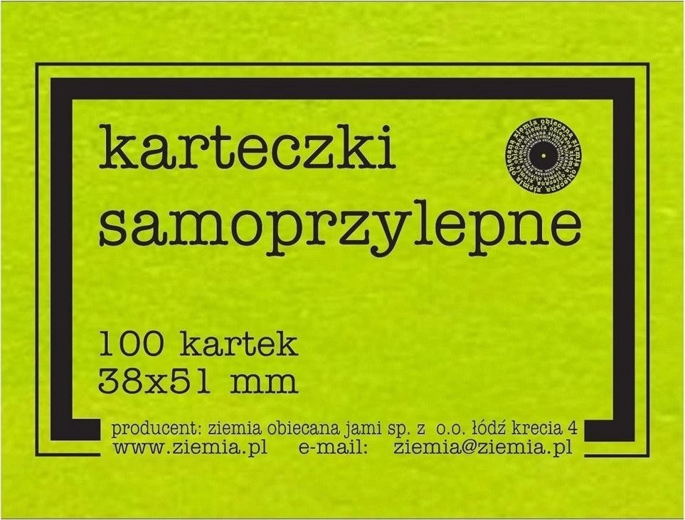 Ziemia Obiecana Karteczki samoprzylepne Fluo 38x51mm
