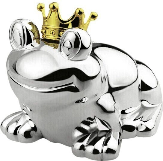 Zilverstad Money box Frog king silver