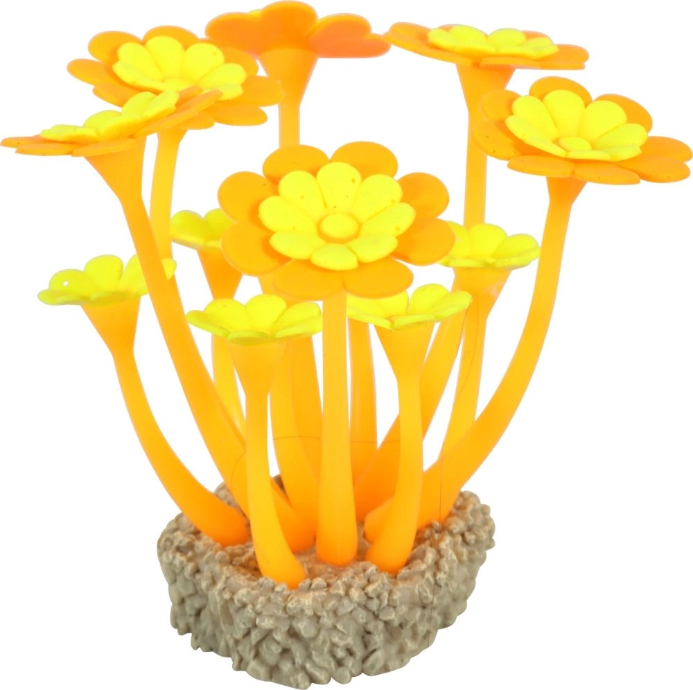 Zolux Aquarium decoration FLOWERS 2  orange-yellow
