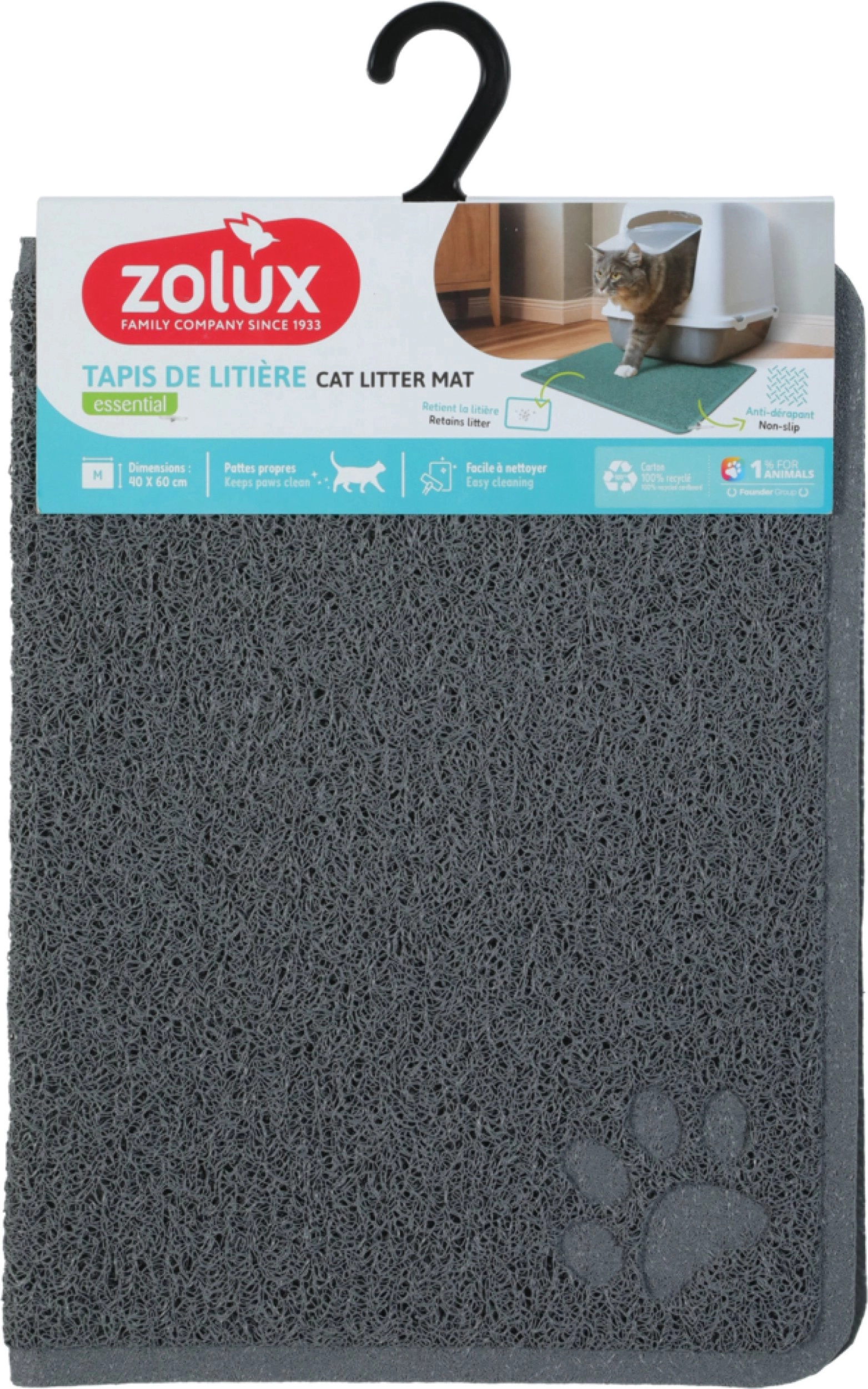 ZOLUX Cat litter box doormat  gray