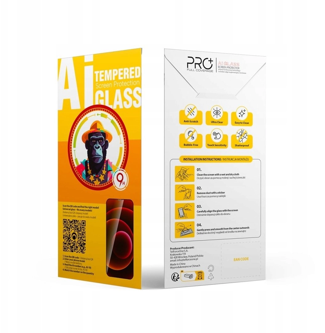 Universal tempered glass 9D OneFit AI-08
