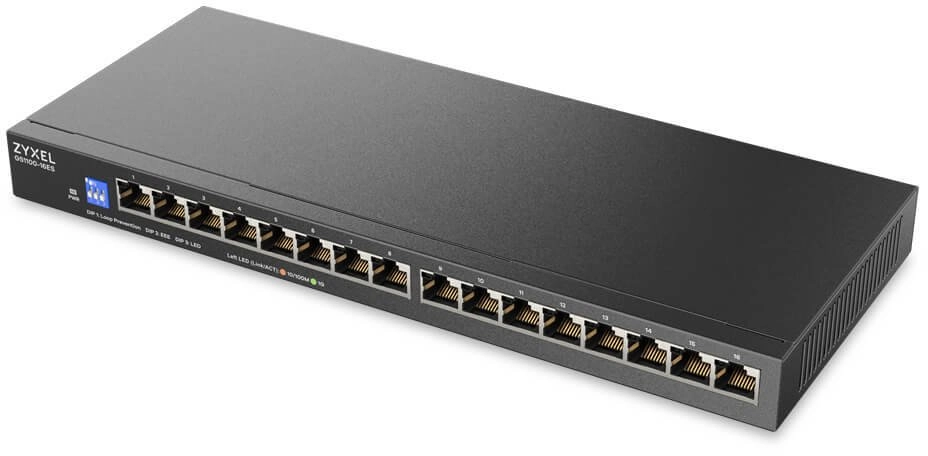 Zyxel 16-Port Gigabit Unmanaged Switch Slimline