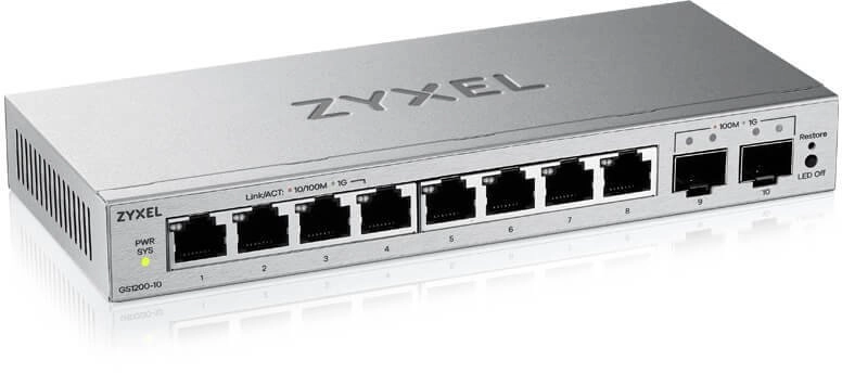 Zyxel GS1200-10v3 Smart Managed Switch 8x