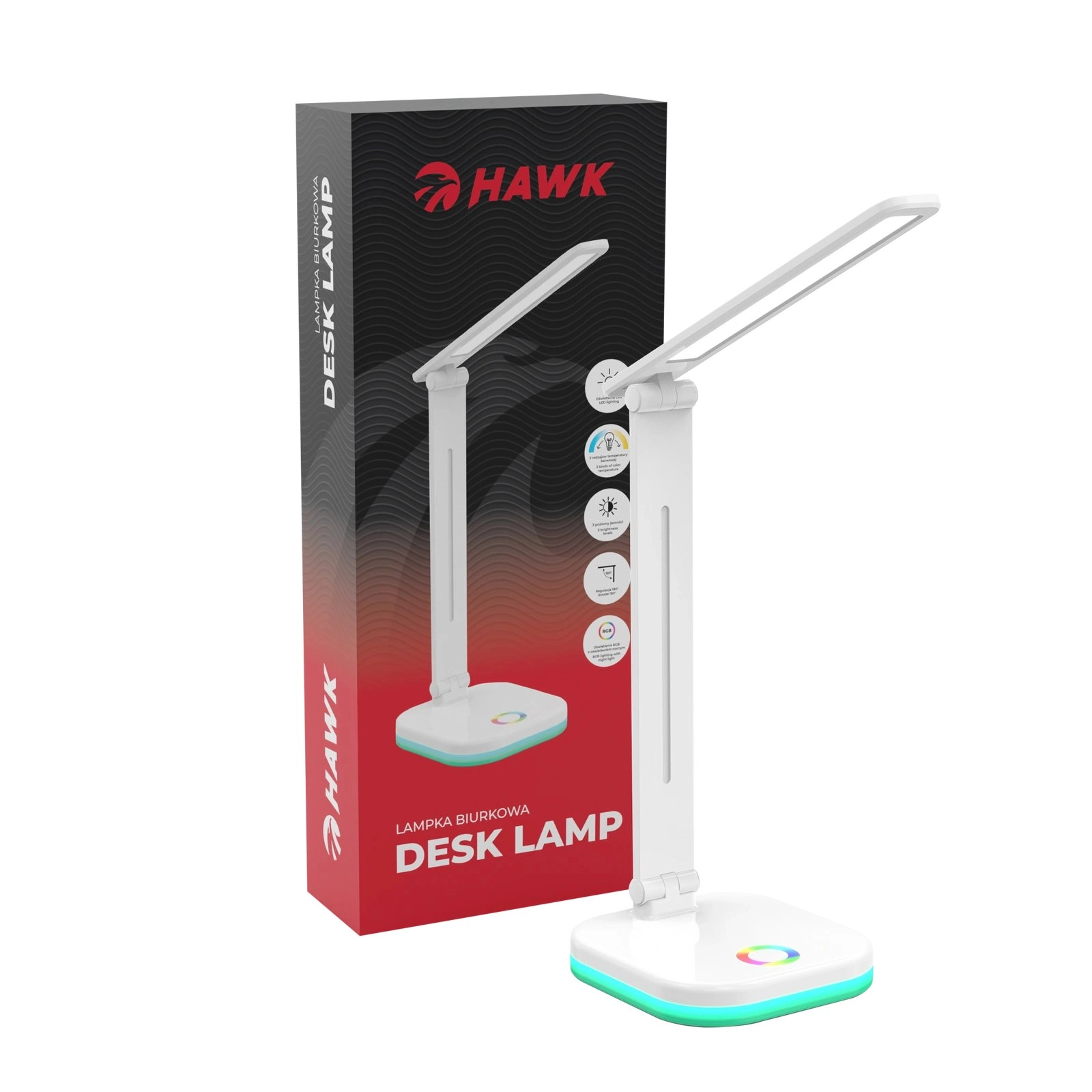 Hawk HWDL001WH Desk Lamp White T-MLX63642