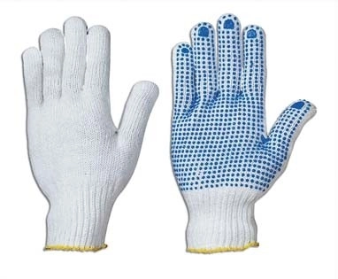 Knitted gloves with black dot 10