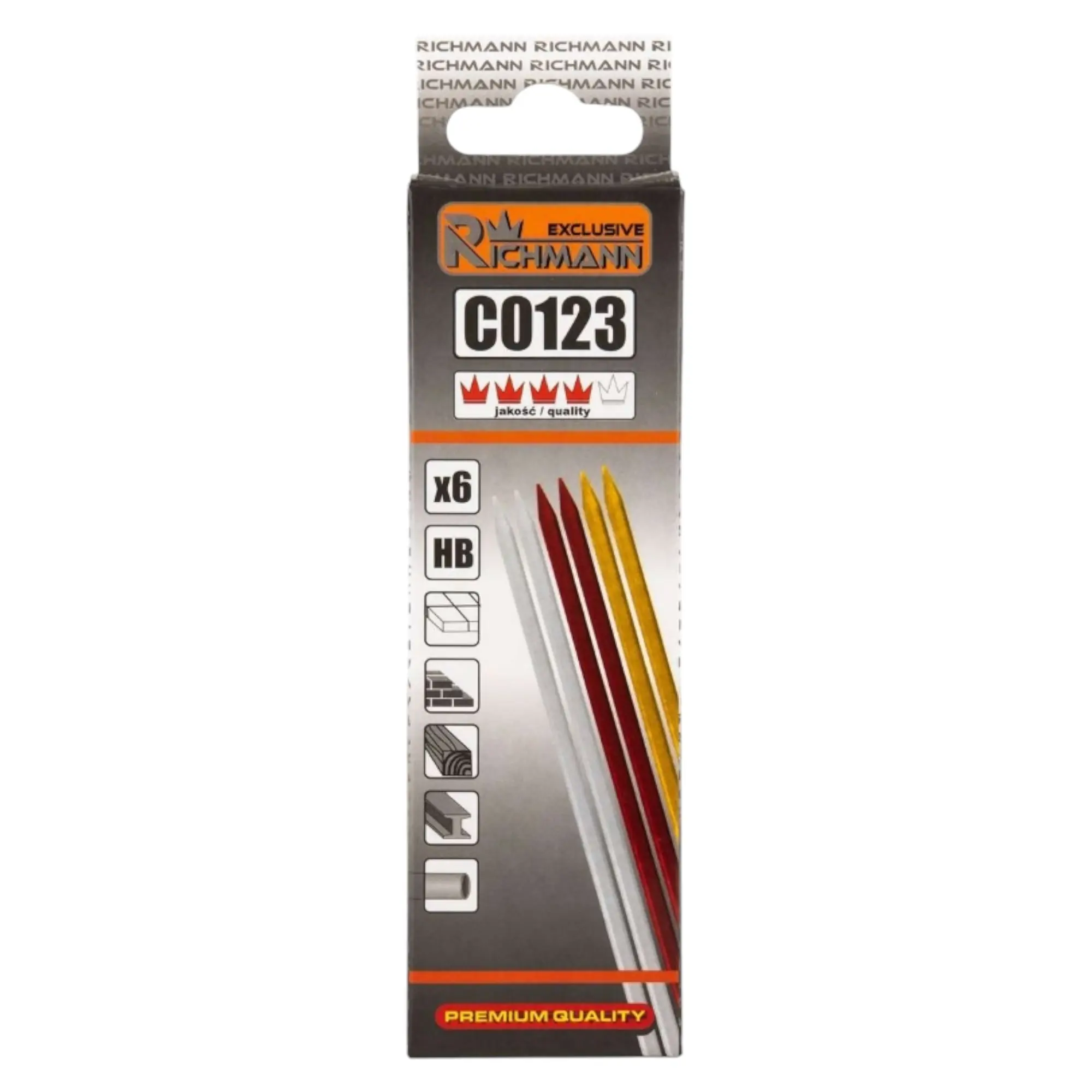Automatic pencil cores colored 6 pcs