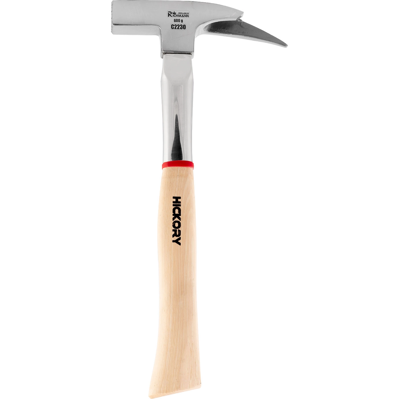 The carpenter`s hammer with wooden handle