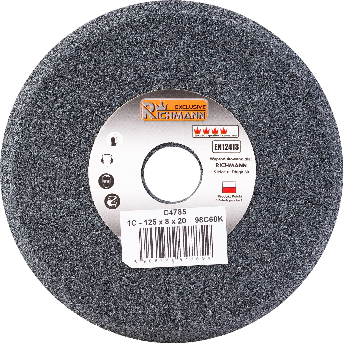 Keramikas slīpēšanas ritenis asināšanai 125x8x20 BLACK