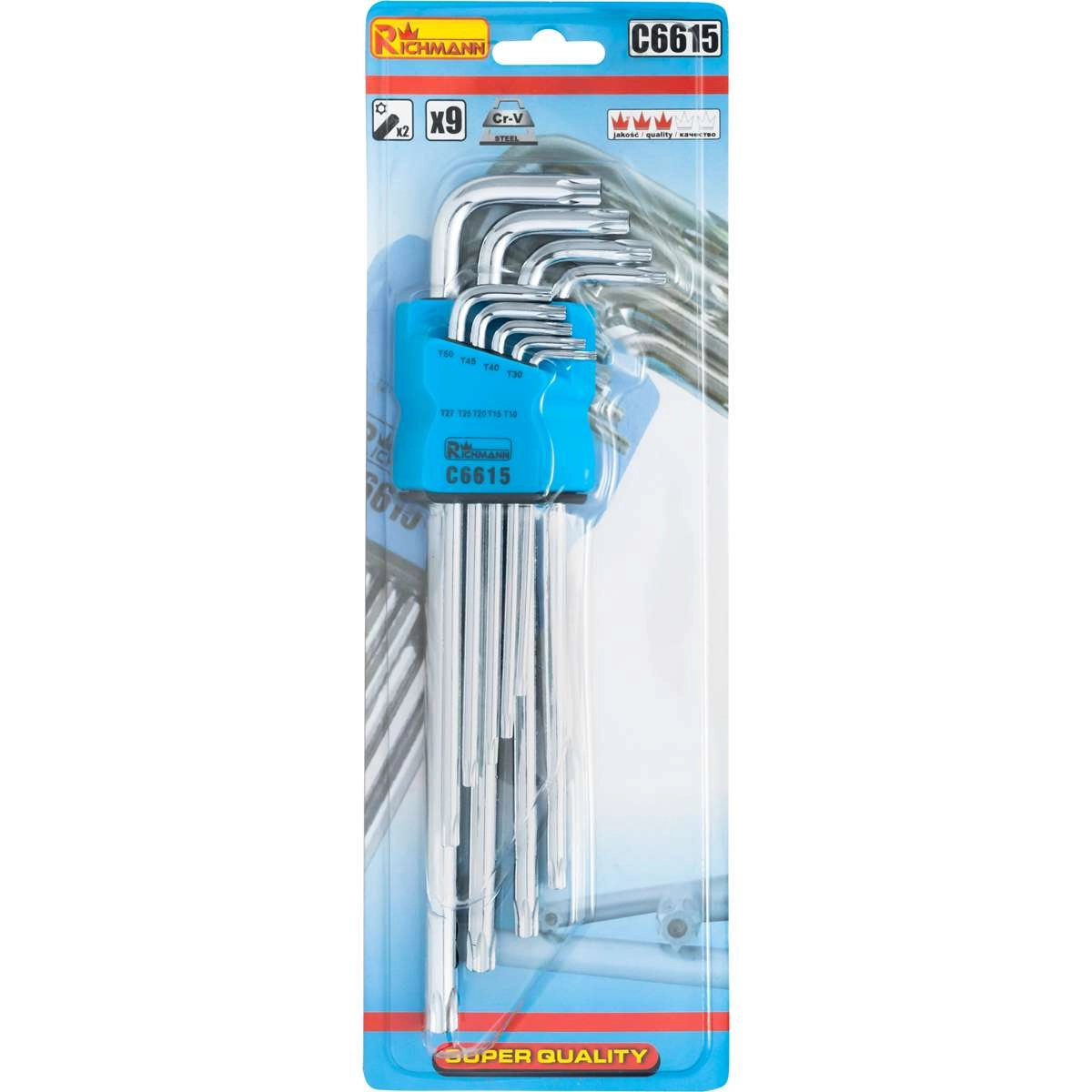 TORX atslēgas T10-T50 extra long  9