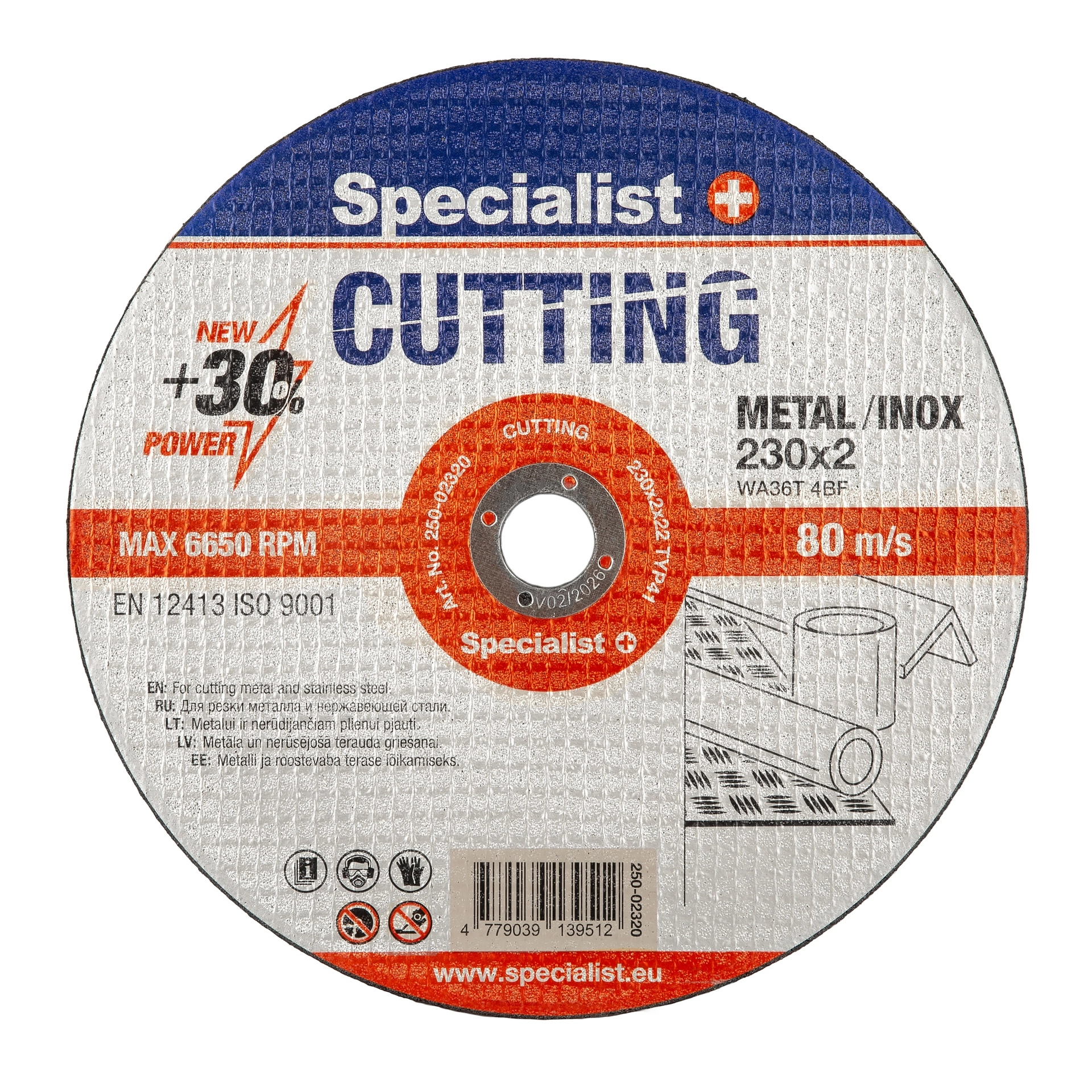 SPECIALIST+ metāla griešanas disks CUTTING 230