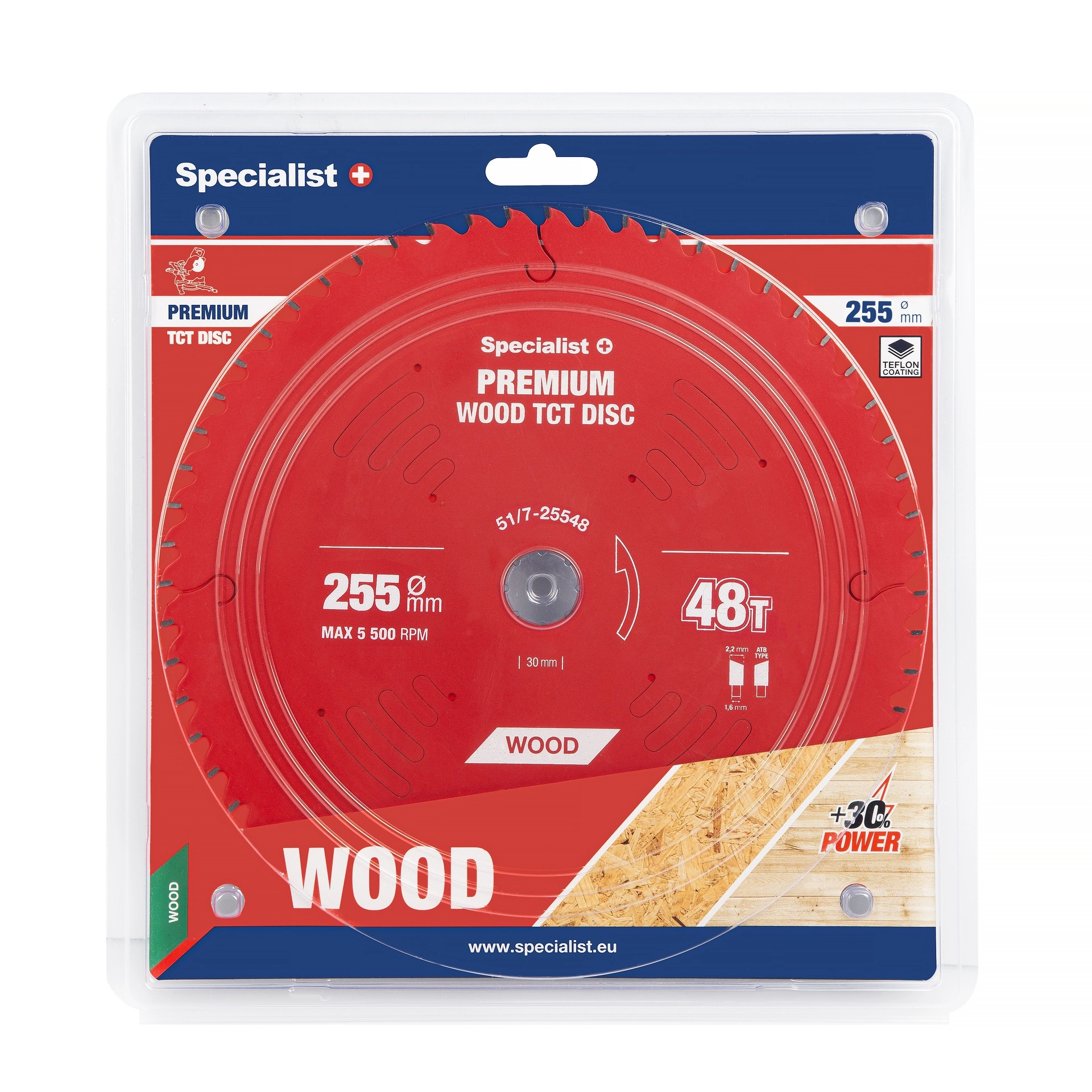 SPECIALIST+ griešanas disks Wood 255x48Tx30mm LMS2554830-T