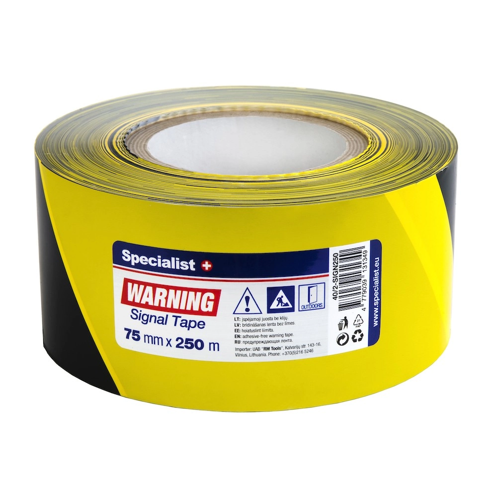 SPECIALIST+ warning tape black / yellow