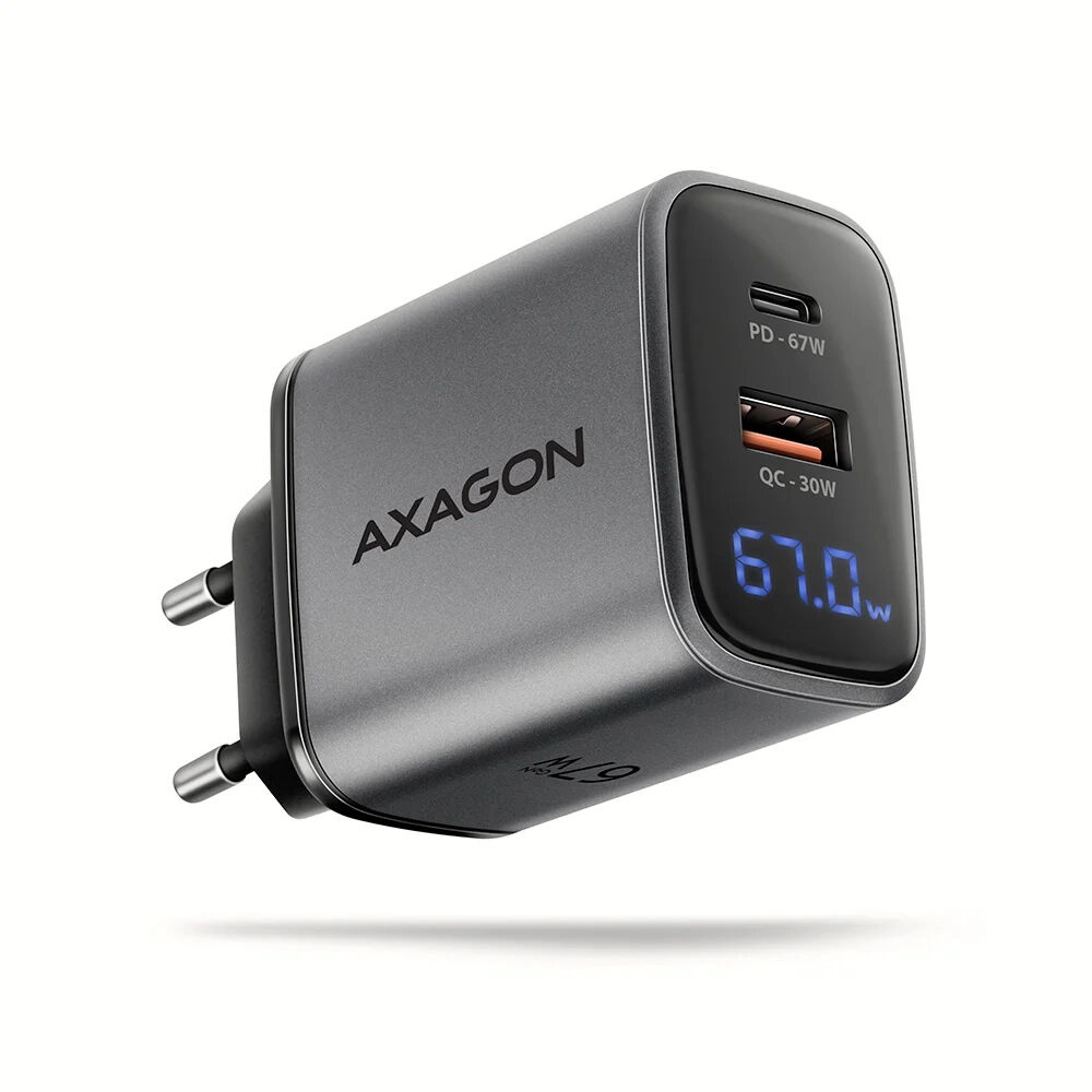 AXAGON ACU-PQ67D  GaN wall charger 67W