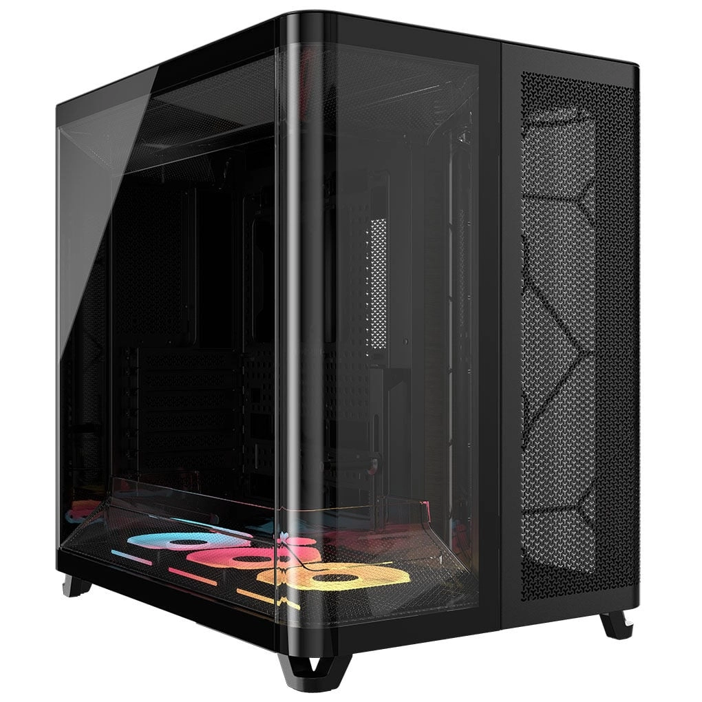 Corsair AIR 5400 LX-R RGB iCUE LINK Midi Tower Melns