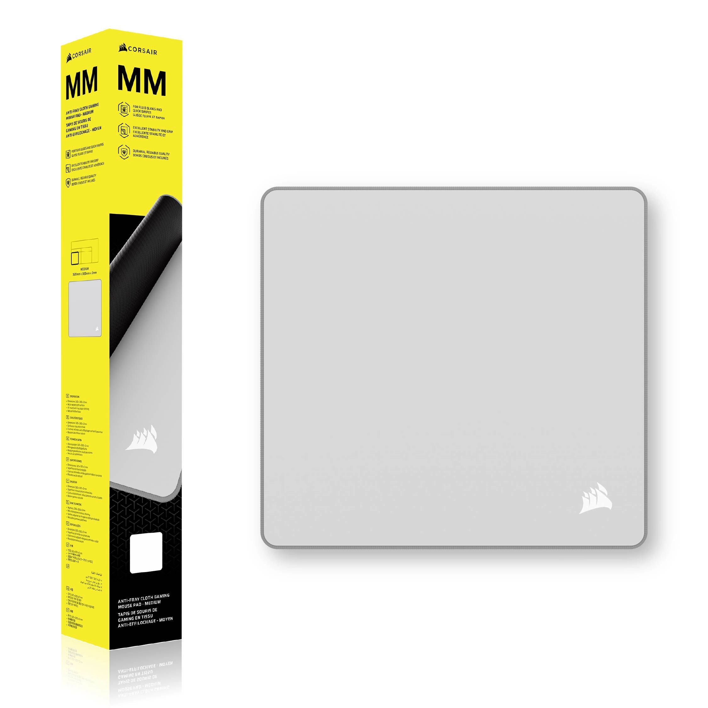 CORSAIR MM Gaming-Mauspad  Stoffoberfläche  Anti-Fray-Kanten -