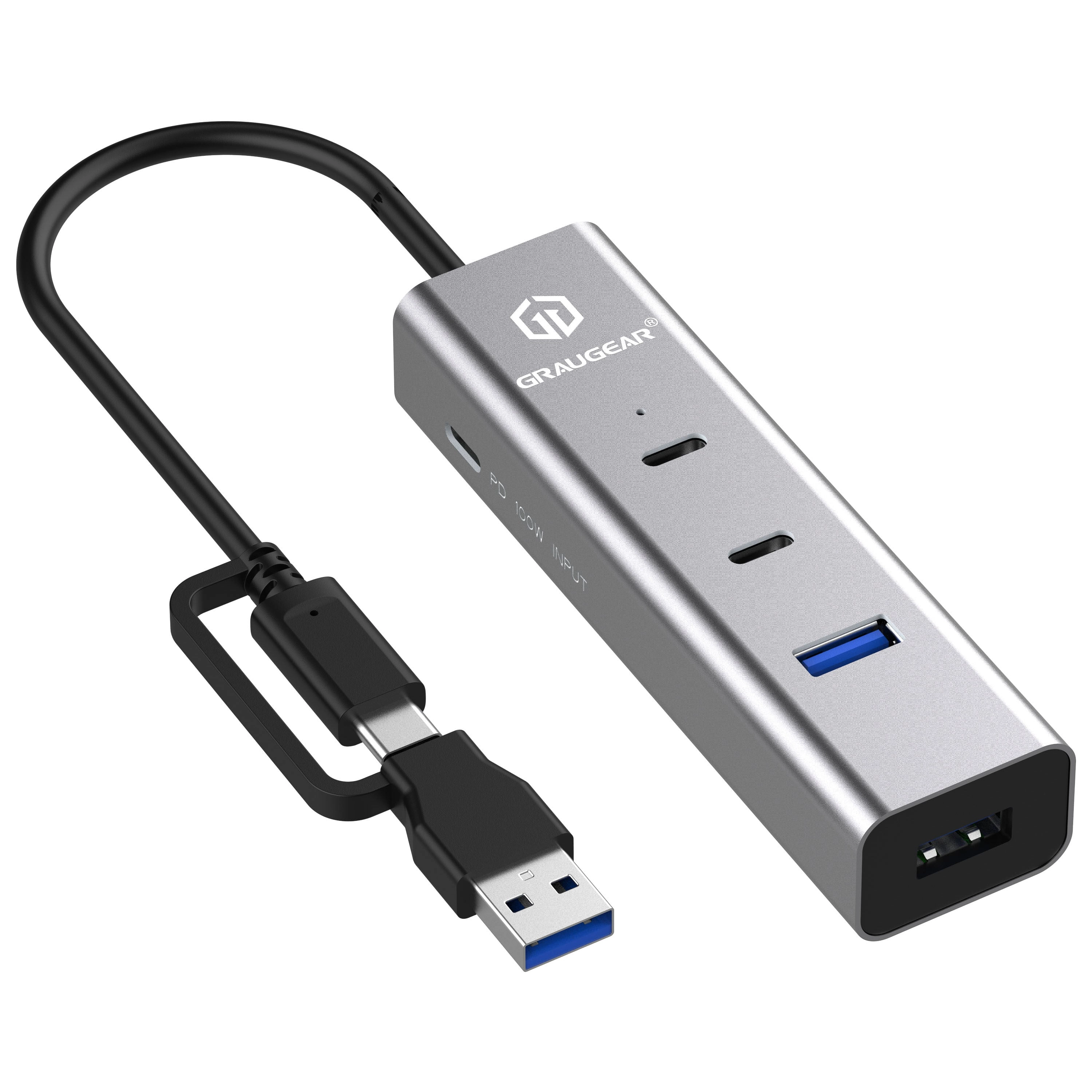 Graugear G-HUB2A2C1-PD USB-Hub  4-Port USB 3