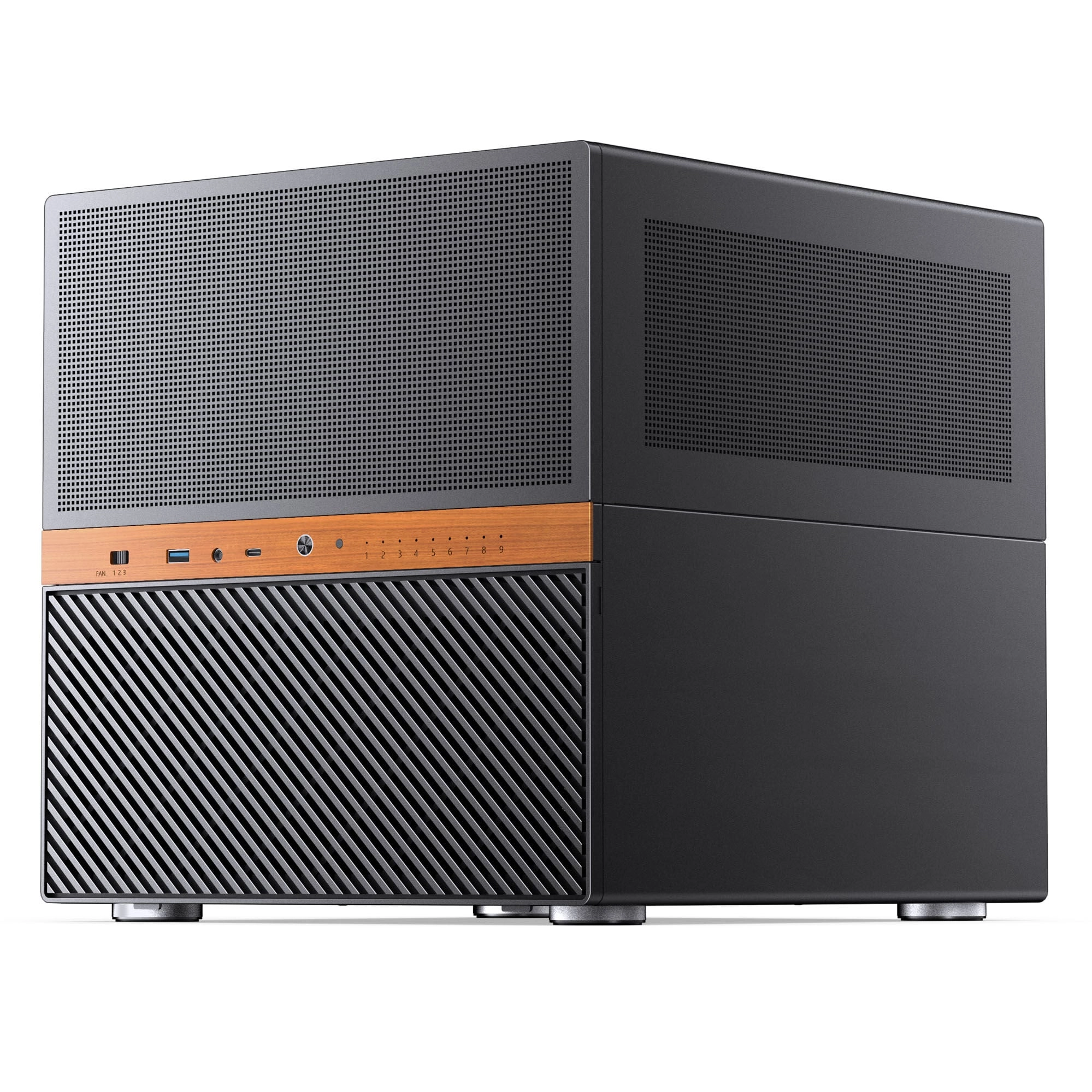 Jonsbo N6 NAS-Gehäuse Cube-Gehäuse mATX Stahl/Mesh