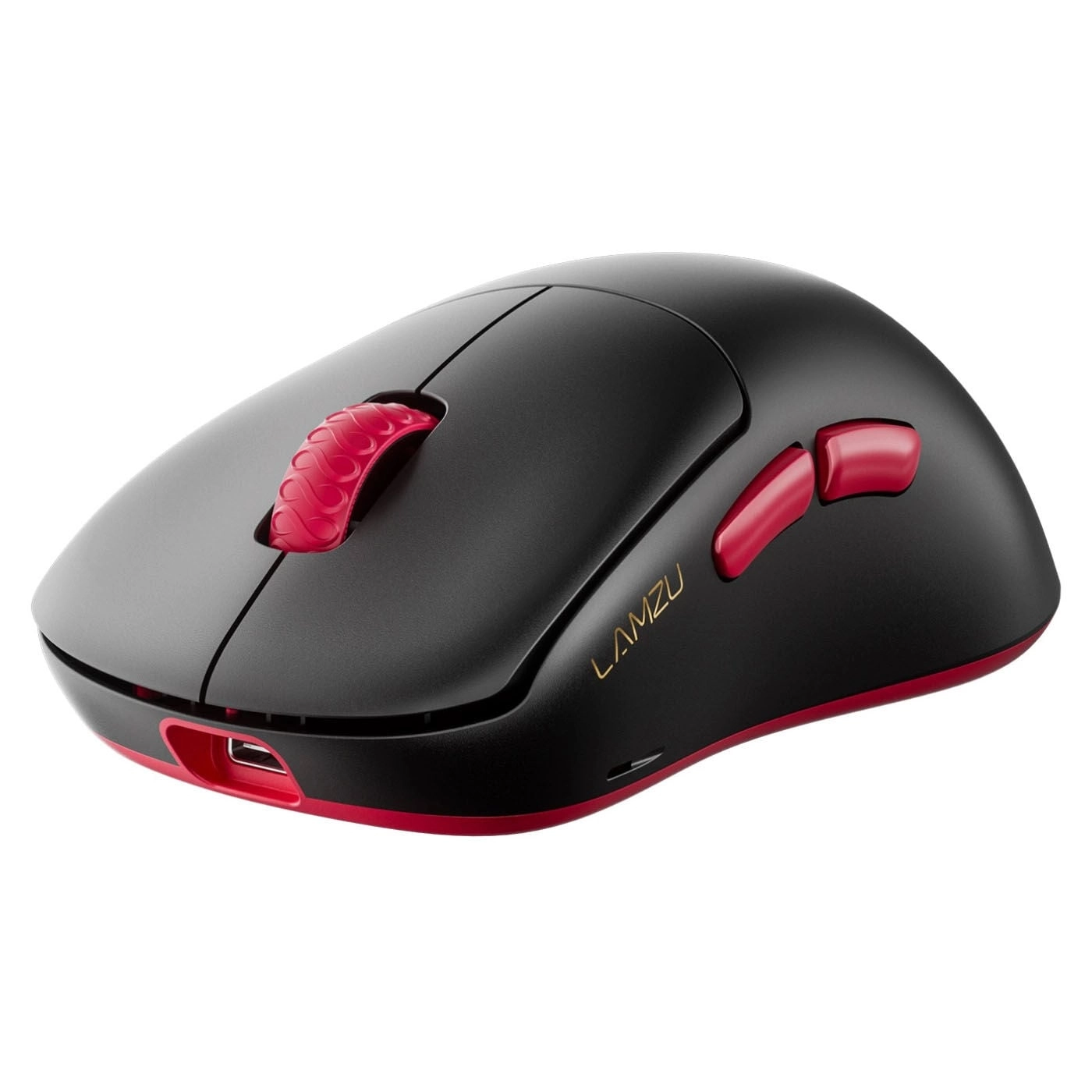 Lamzu Thorn kabellose V2 Gaming-Maus, 8.000Hz - schwarz/rot