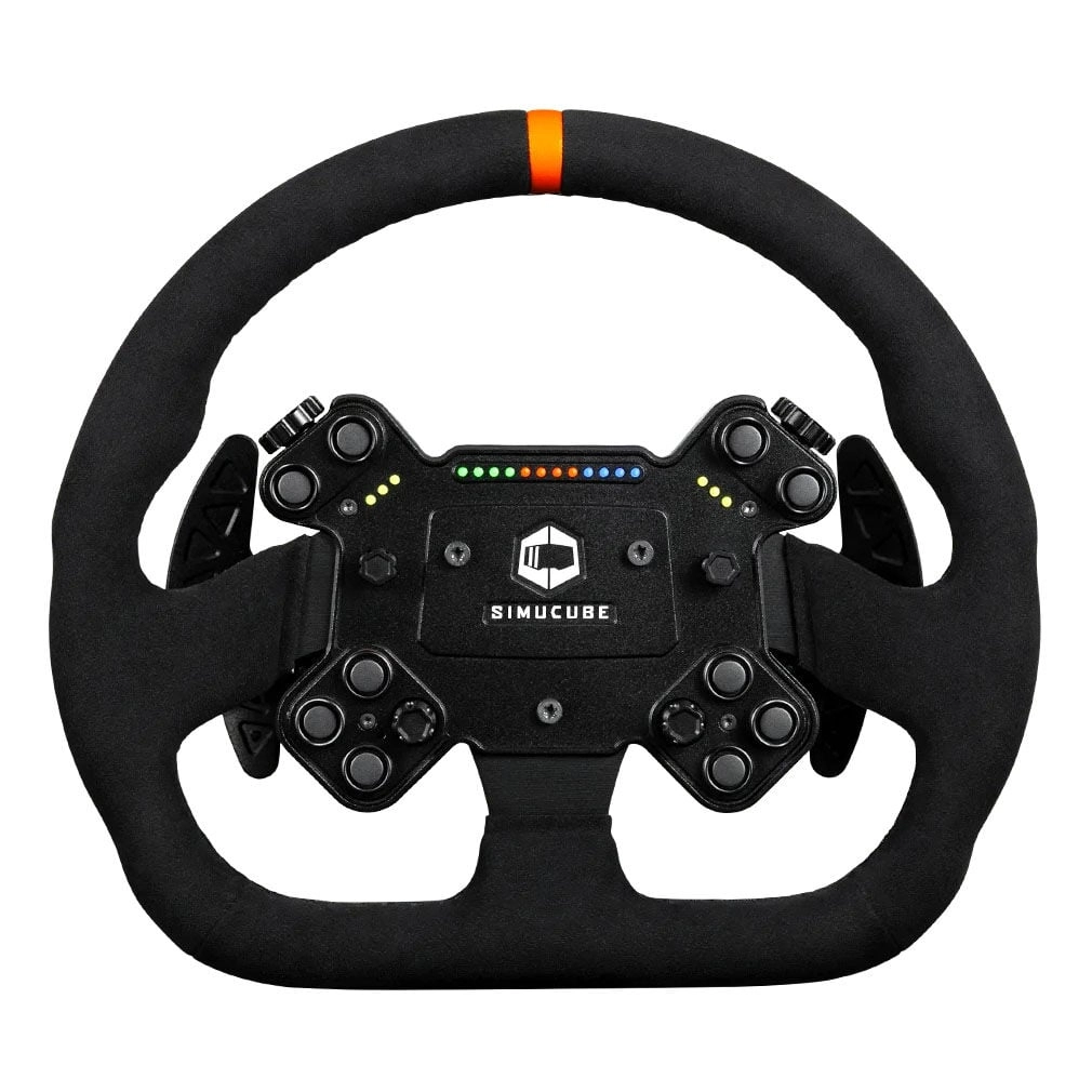 Simucube Valo GT-23 SC3 Simracing-Lenkrad stūre, 320 mm diametrs, GT-Design, SC3-Quick-Release - melna, zamšāda