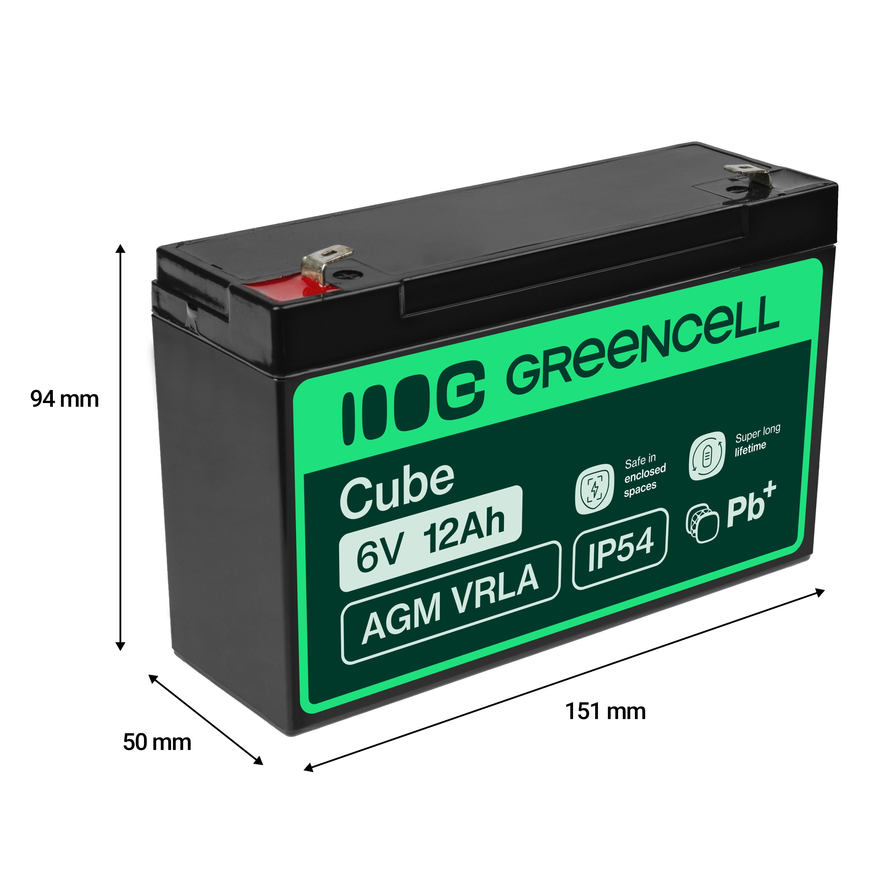 Green Cell Akumulator gel AGM 6V