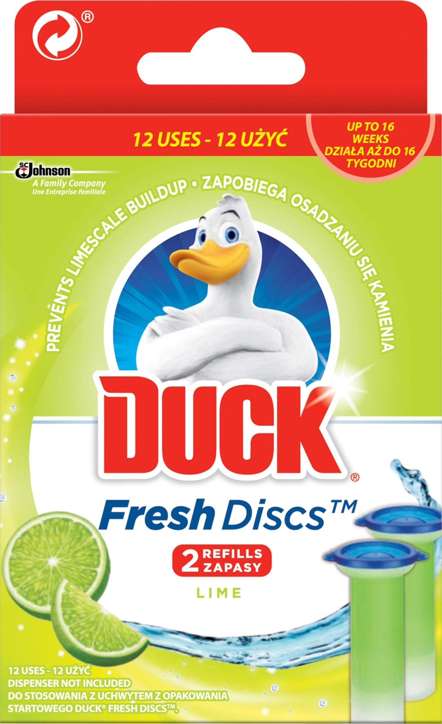 Duck Żelowy krążek toaletowy Lime 2